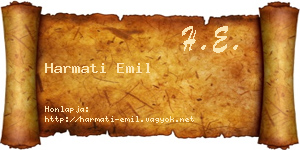 Harmati Emil névjegykártya